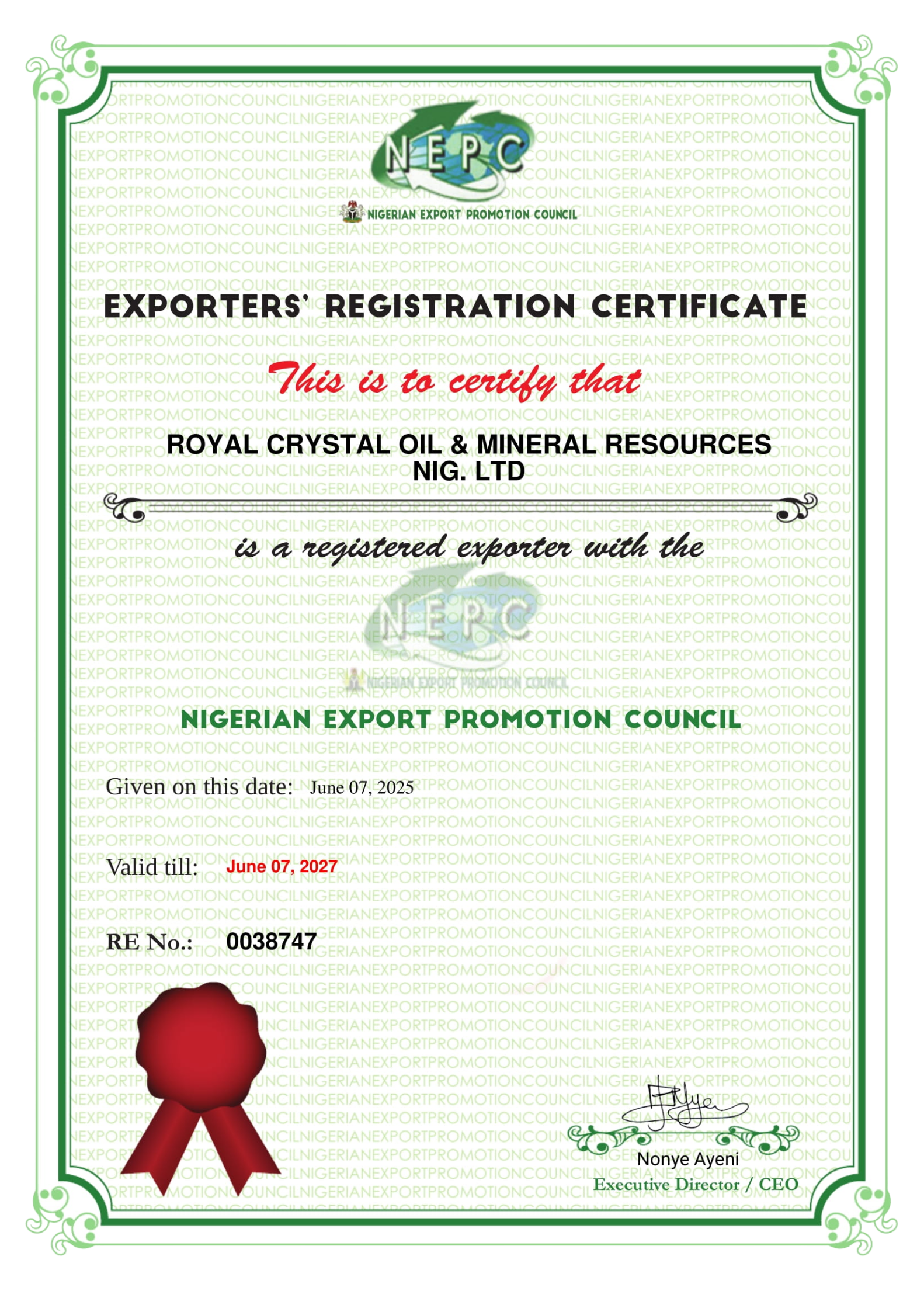 Export License